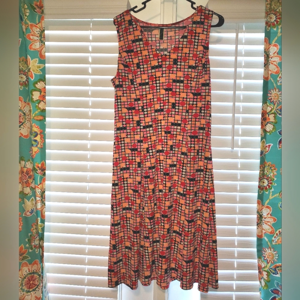 Geometric Pink/Red Dress